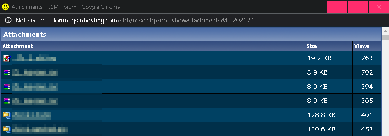 Attachment List